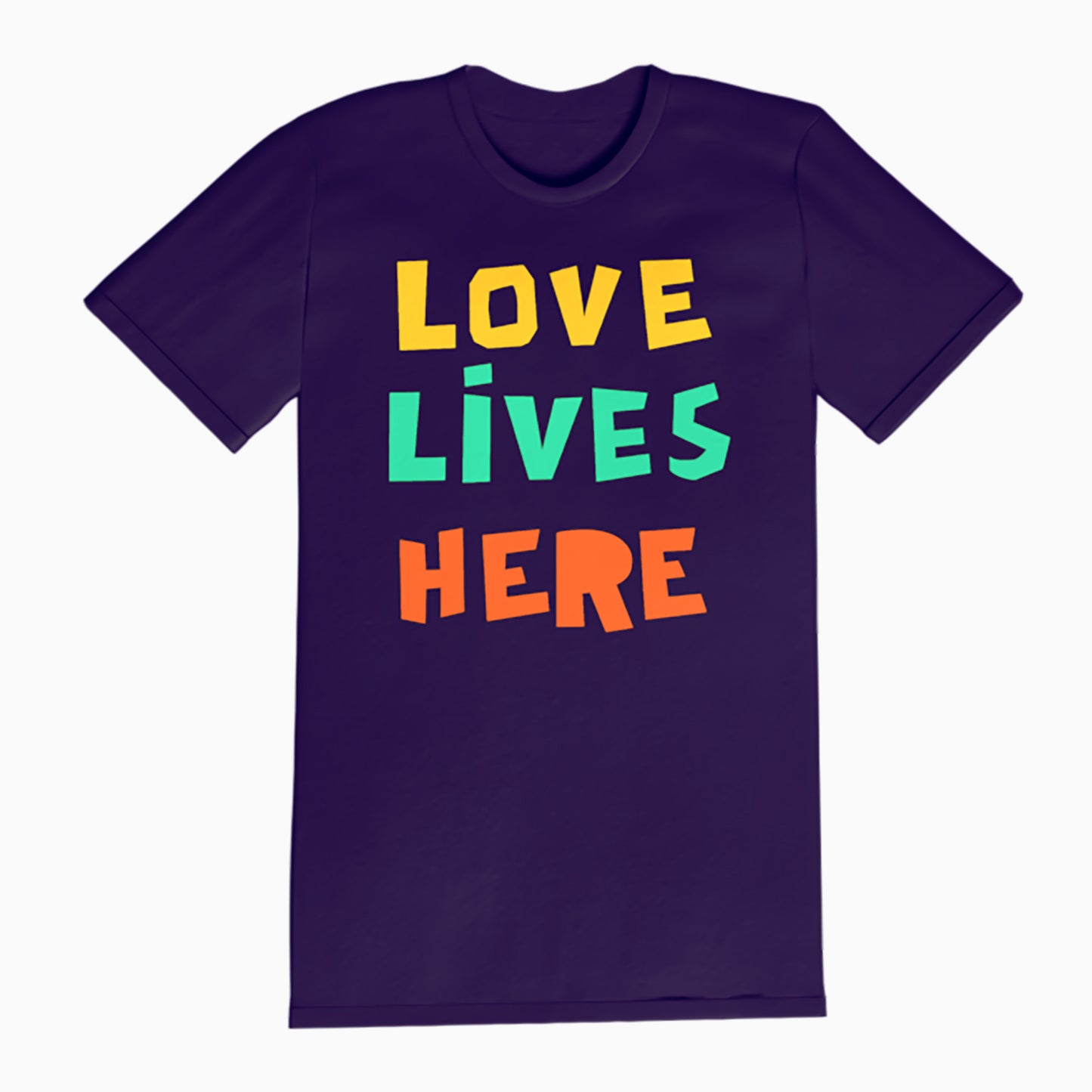 Love Lives Here Soul Mama T Shirt (Purple)
