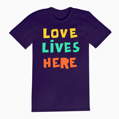 Love Lives Here Soul Mama T Shirt (Purple)